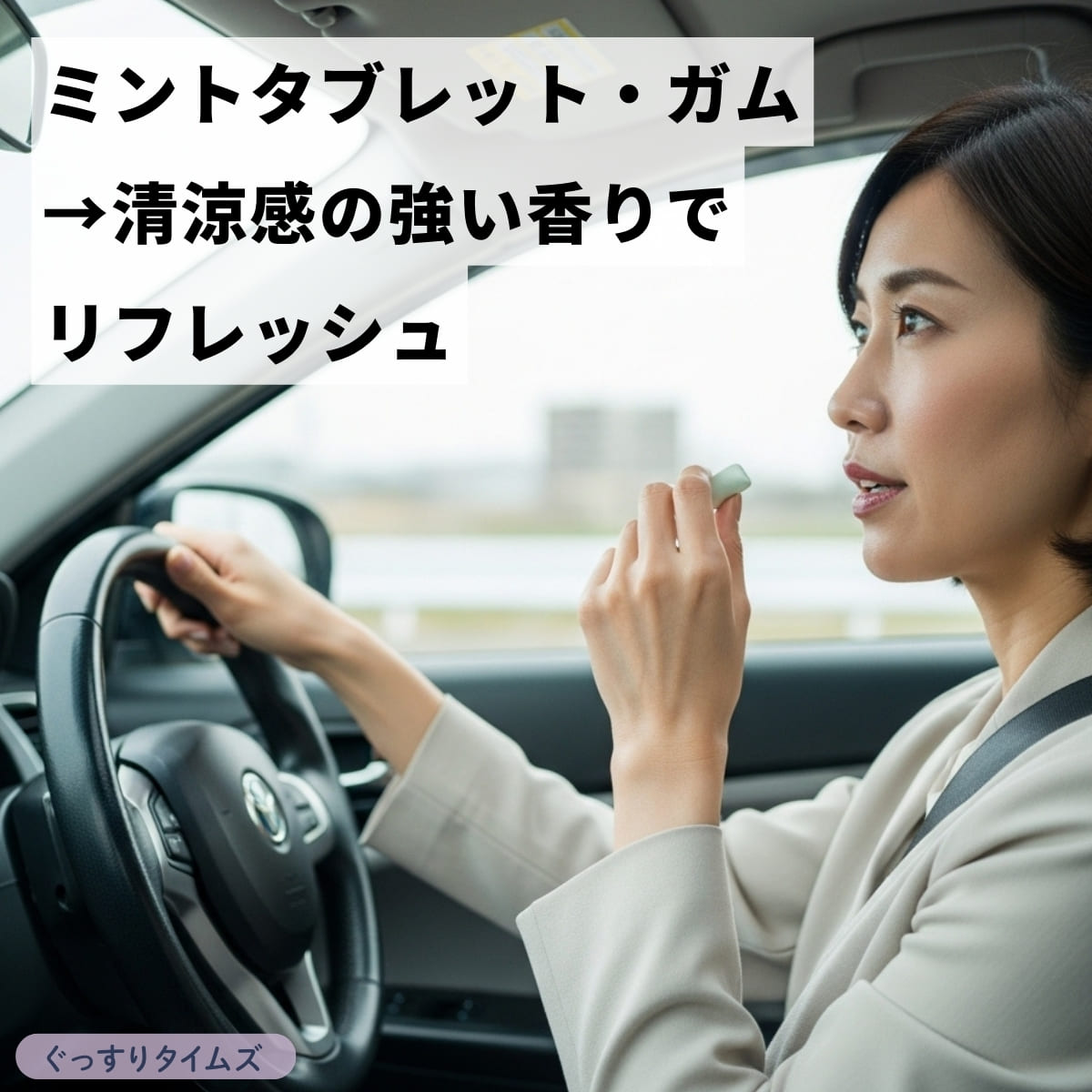 眠気覚ましにはミントタブレットやガムが効果的