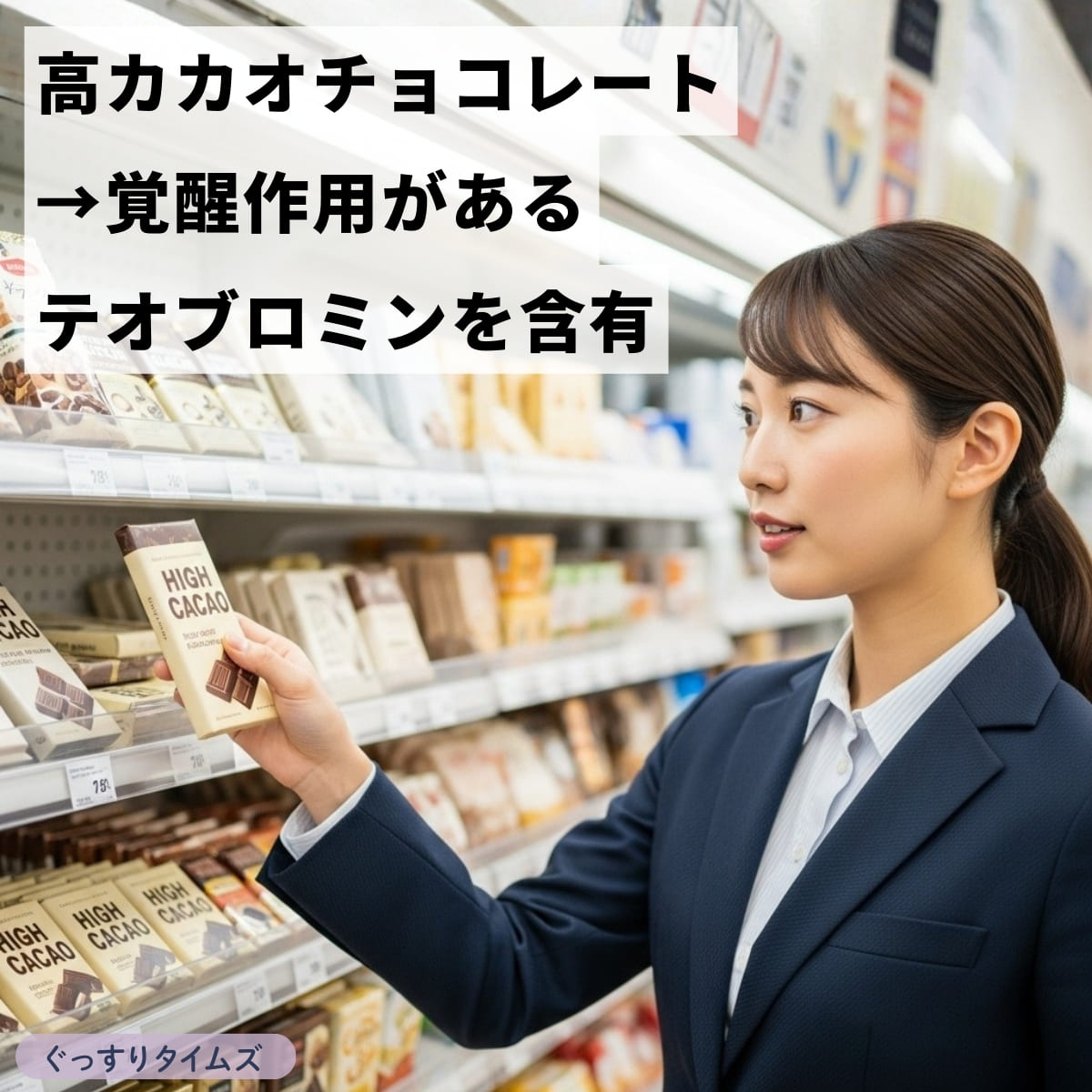 高カカオチョコレートには覚醒効果があります