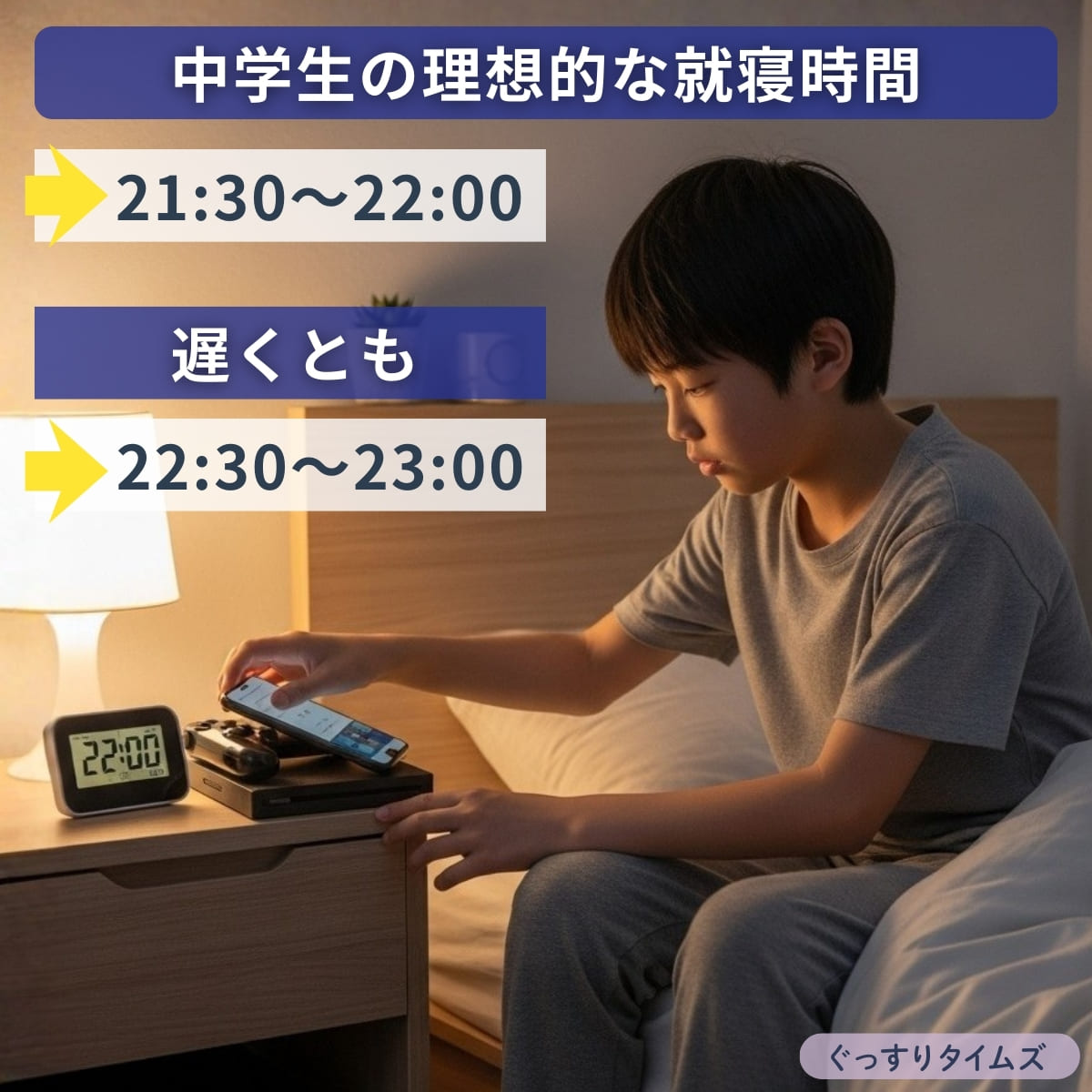 13歳は何時に寝るのが理想？中学生の理想的な就寝時間